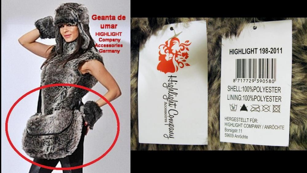 GEANTA DAMA blana artificiala HIGHLIGHT-Germania