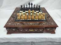 Shaxmat Шахматы Chess 50-50 sm Yong'oqdan ishlangan