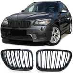 Grile Nari Duble M BMW X1 E84 2009-2015 / F48 2014-2019, Negru Lucios