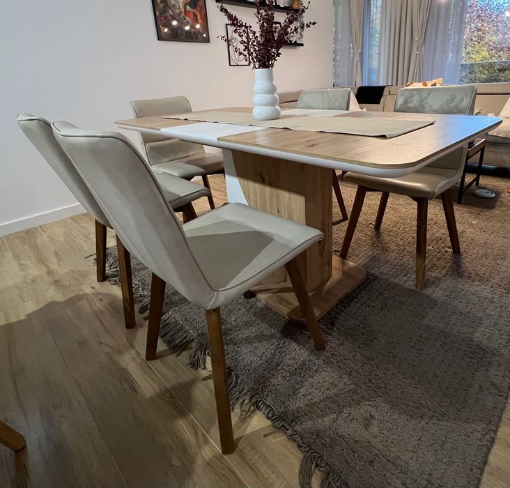 Трапезна маса 120/160 см с 4 стола