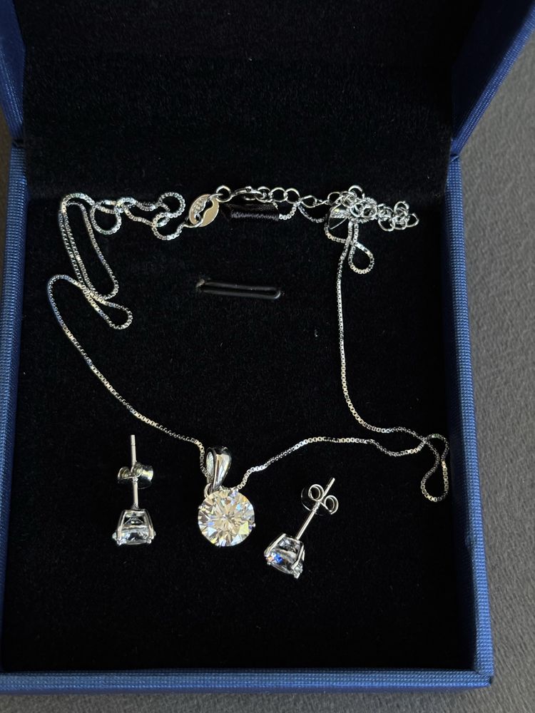 Set superb colier si cercei argint 925 - noi