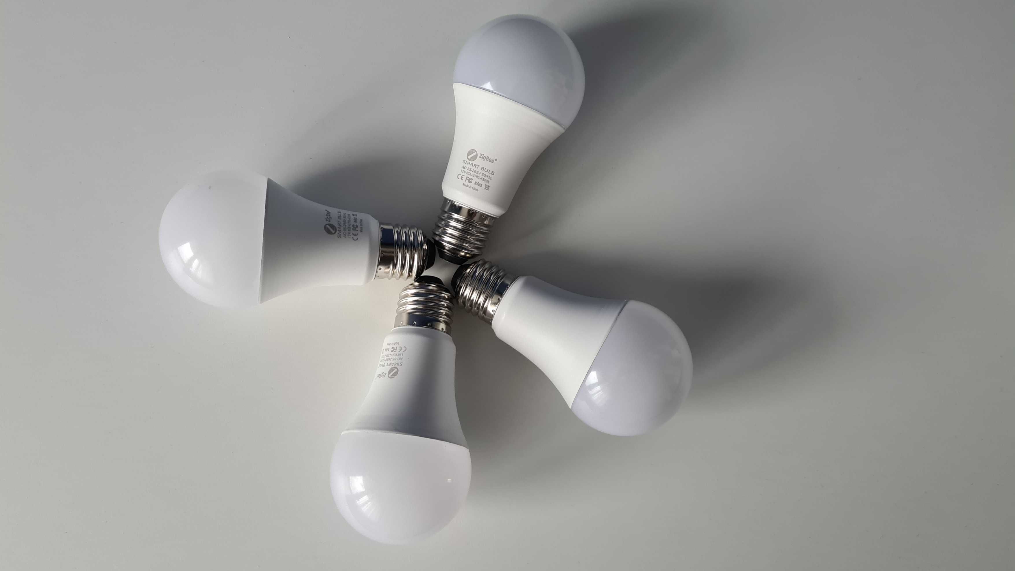 4 бр. цветни смарт LED крушки Zigbee