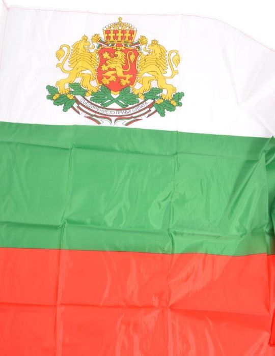 Българското знаме / 90х150см / трибагреник с герба на България