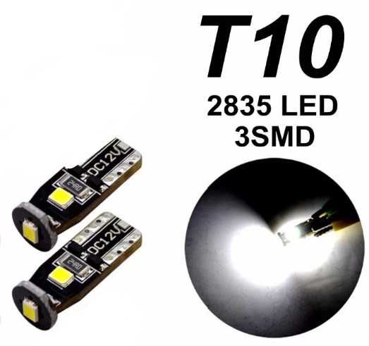 Лед крушки 2бр. за габарит 3LED T10-W5W 12V 2835SMD- A-2930-2