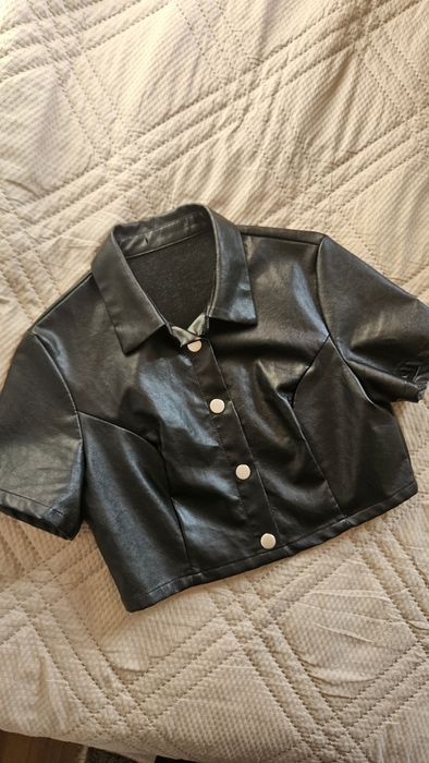 Кожено якенце/блуза