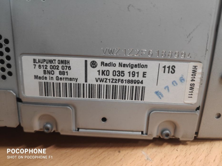 Cd - Radio Navigation Vw Touran/Golf 5/СД-Радио-Навигация Голф 5 2005г