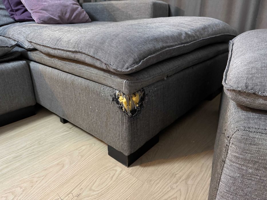 Canapea coltar extensibil gri