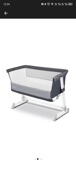 Pătuț 2 in 1 Lionelo Co-sleeper Theo gri inchis