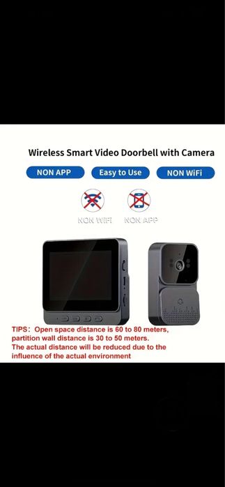 Videointerfon/ sonerie cu ecran HD , nou