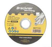 Set 10 panze  disc flex pentru taiere inox T41 115x1.0x22mm Breckner G