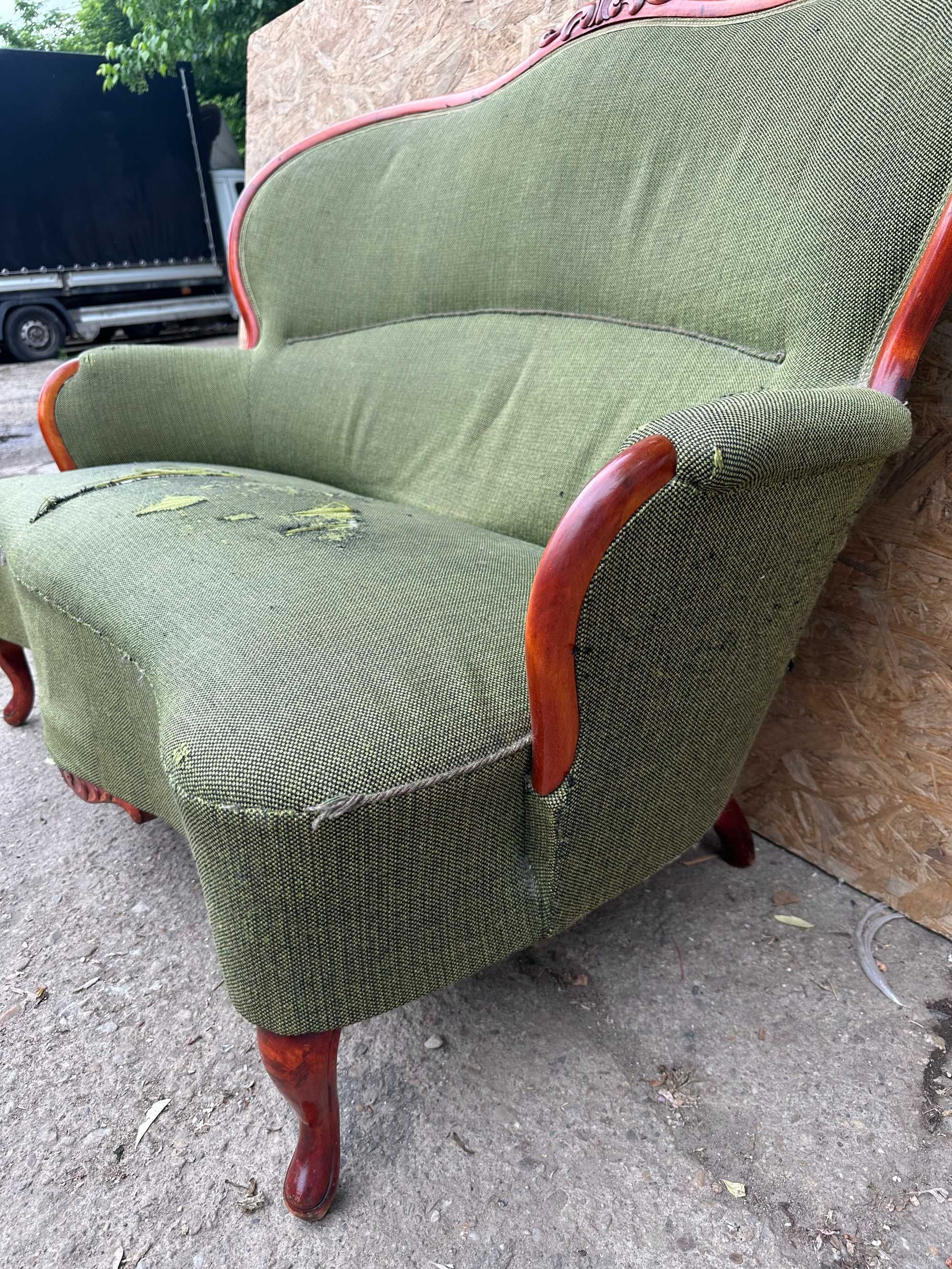 Canapea Vintage Stil Louis Philippe; Bancheta