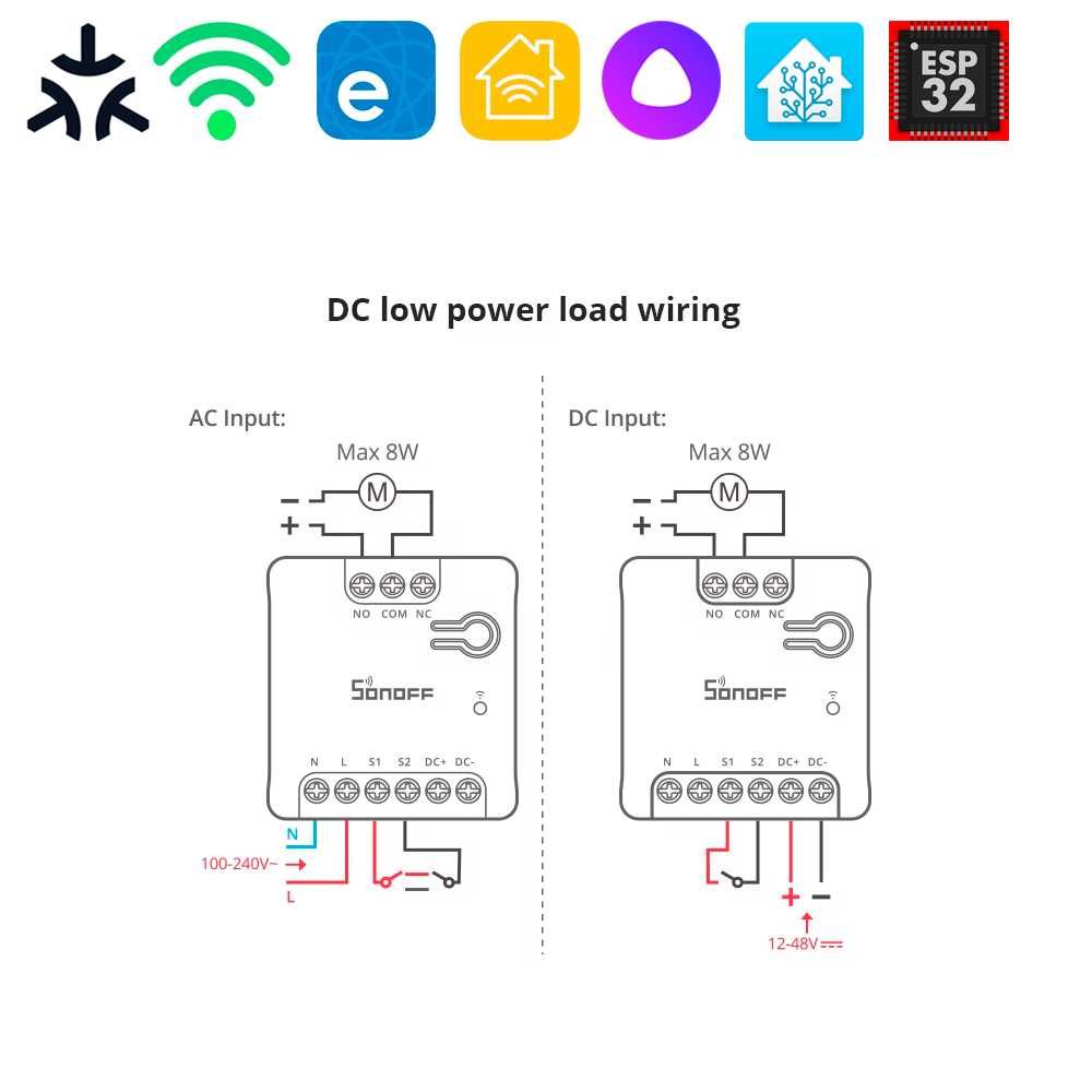 Sonoff Mini D Dry Contact - Умный реле с сухими контактами