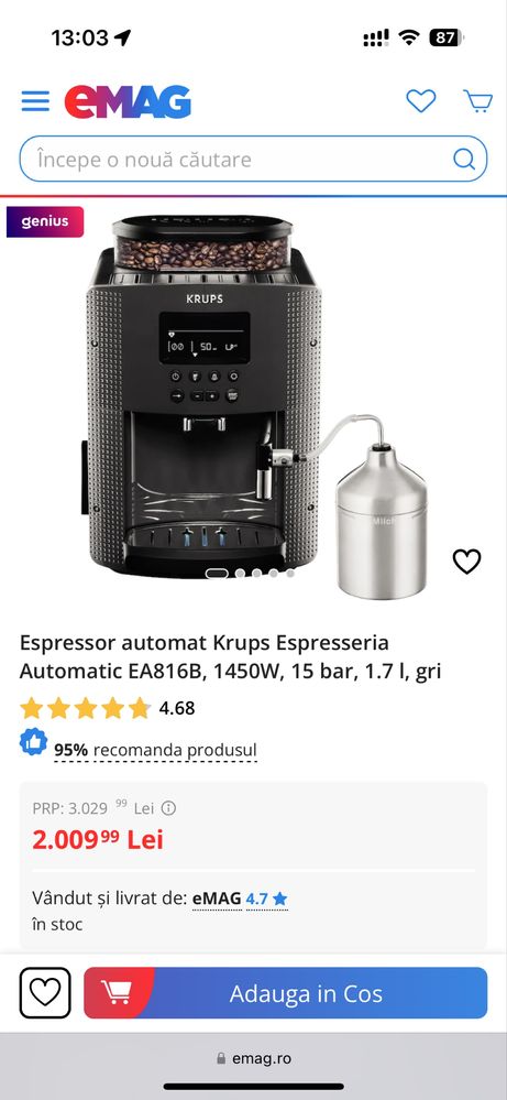 Expresor Krups automat NOU