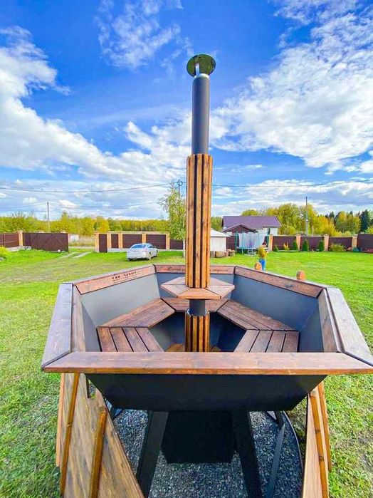 Банный чан "Чан Чаныч" большой для 8 человек (печь с водяным контуром)