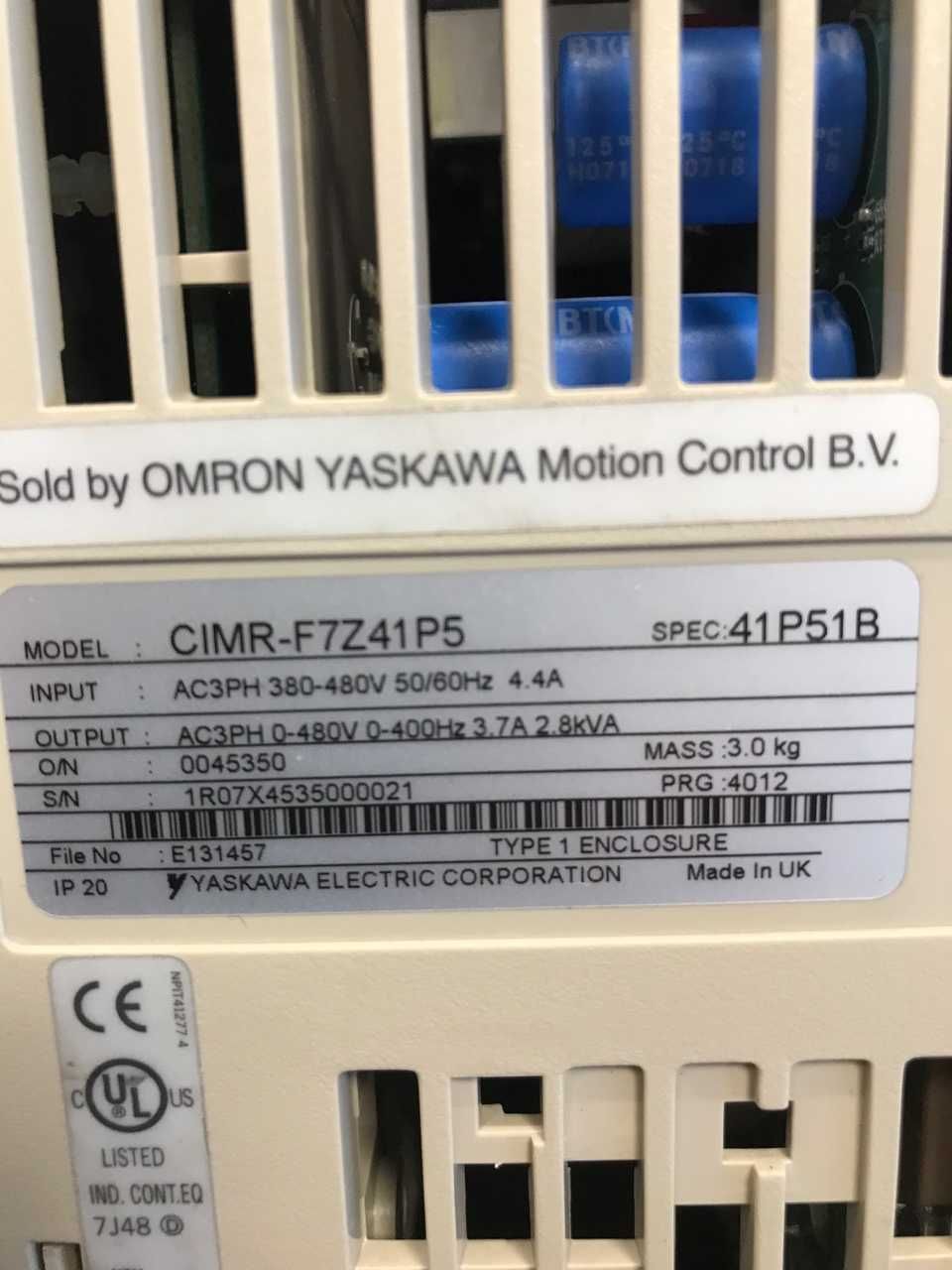 Честотен регуЧестотен регулатор (инвертор) OMRON 1,5КW 400V