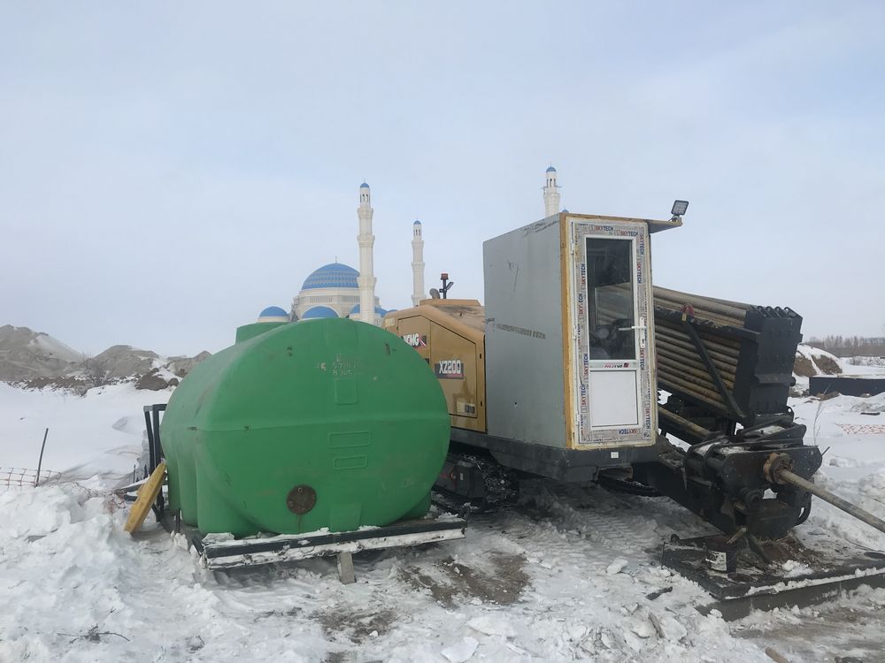 ГНБ водопровод прокол под дорогой