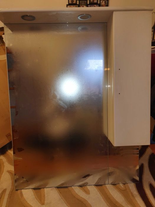 Dulap baie cu oglinda si iluminare, Savini Due Rimini, nou