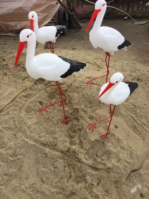 Barza din plastic pentru Gradina , decor