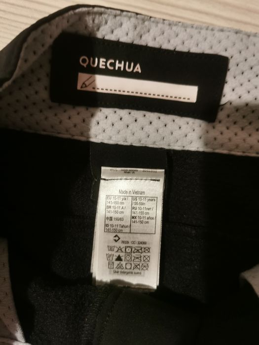 Pantaloni drumeție caldurosi softshell Quechua, 10-11 ani