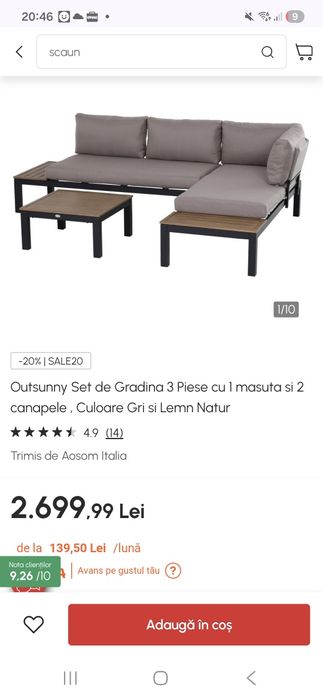 Canapea terasa stare ca noua