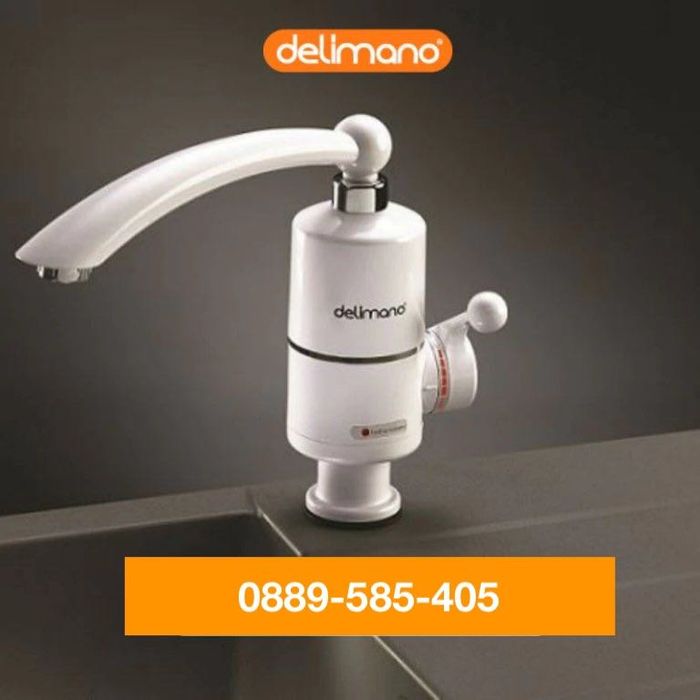 Delimano Нагревател за вода с душ за баня проточен бойлер смесител