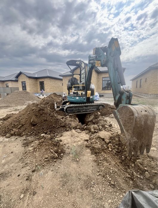 Услуги экскаватор , экскаватор погрузчик, петушок, септик, 3в1 трактор