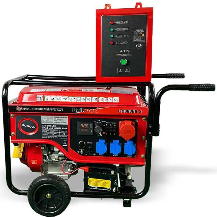Трифазен бензинов генератор за ток 9,5 KW + АТС табло