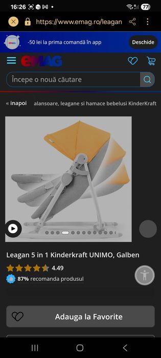 Balansoar/patut Kindercraft Unimo 5in1