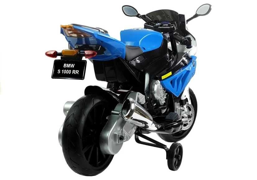Motocicleta electrica copii 2-7 ani BMW S1000R Roti Ajutatoare Blue