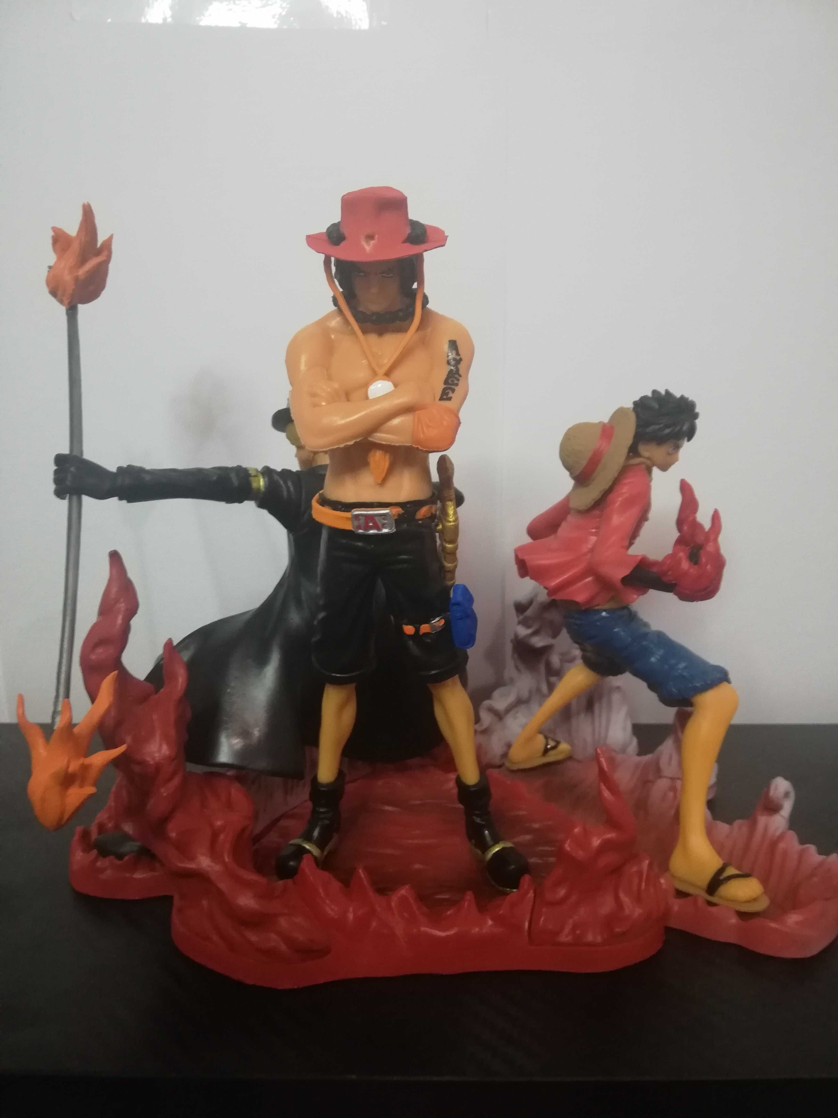 Set 3 figurine One Piece, Luffy, Ace si Sabo, 14-17 CM