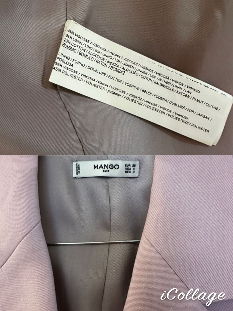 Costum 2 piese, din vascoza si in, Mango, nu Massimo Dutti