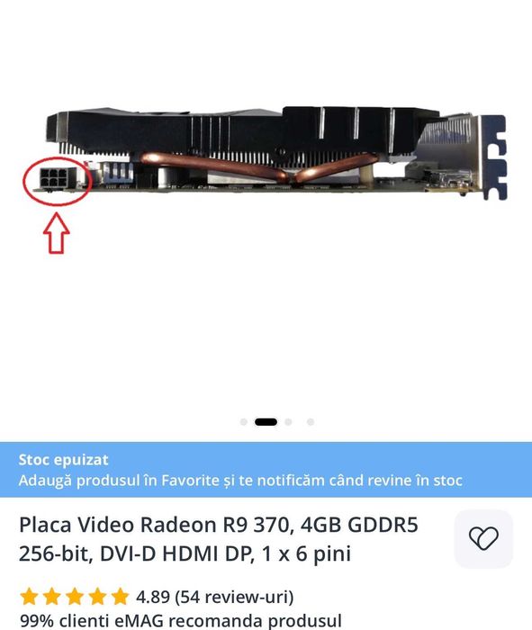 Placa video Radeon R 370 4 GB DDR5