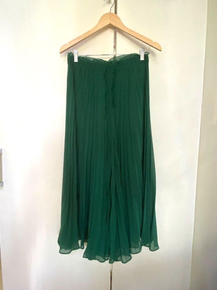 Зелен плисиран пола-панталон ЗАРА / ZARA