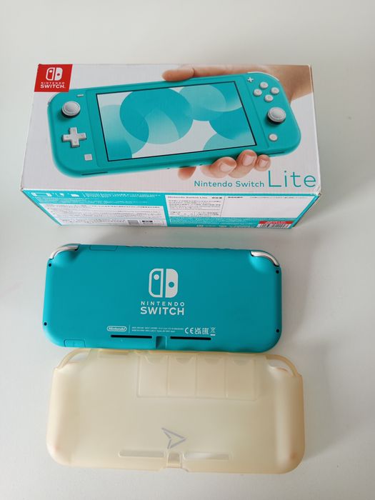 Nintendo Switch Lite verde aproape nou + husă si folie