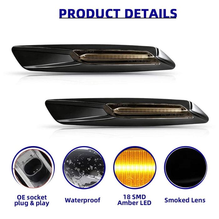 Set 2 semnalizari dinamice BMW Seria 5 F10/F11 pre-facelift