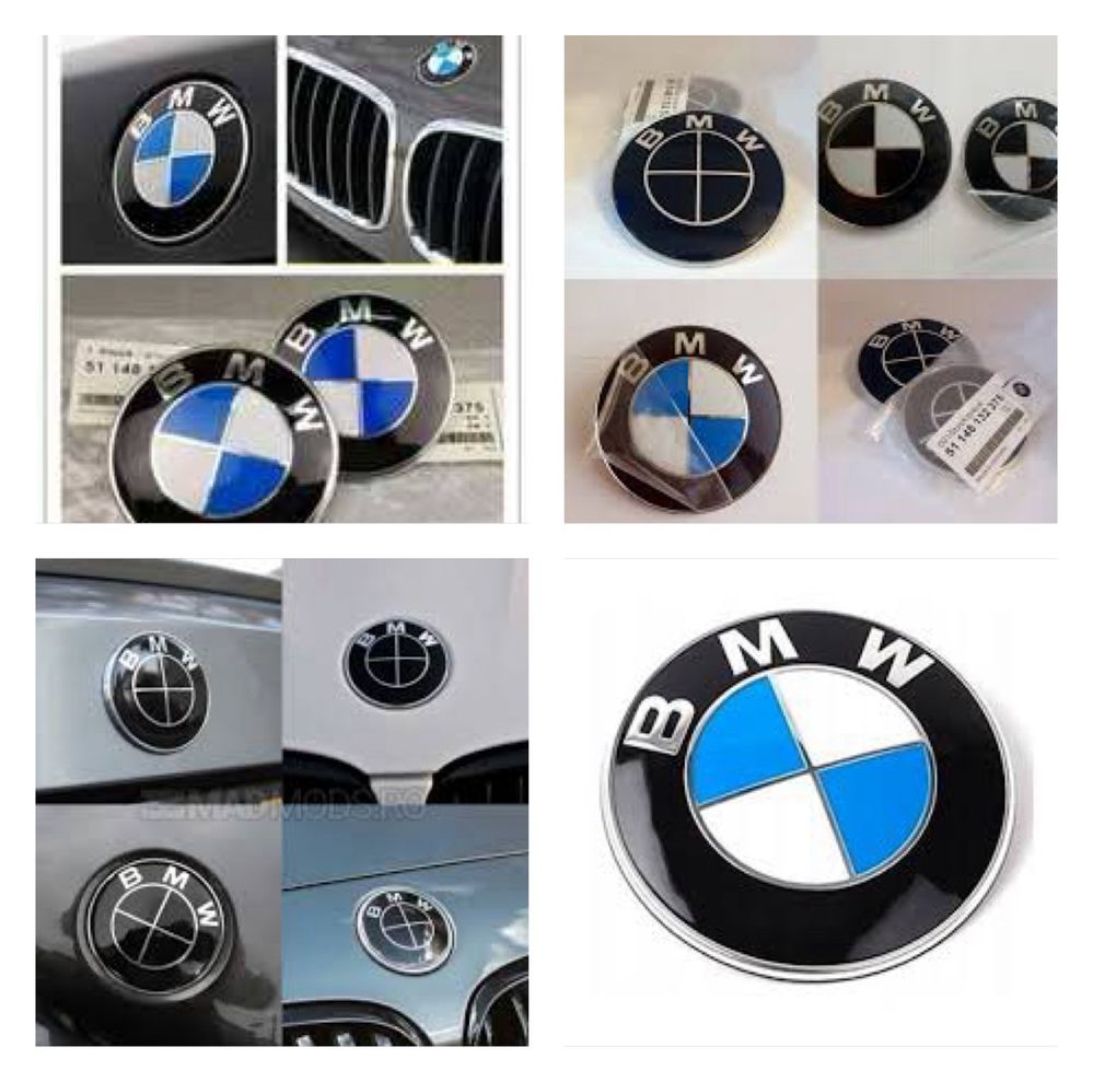 Emblema Sigla Stema Bmw neagra capota/portbagaj