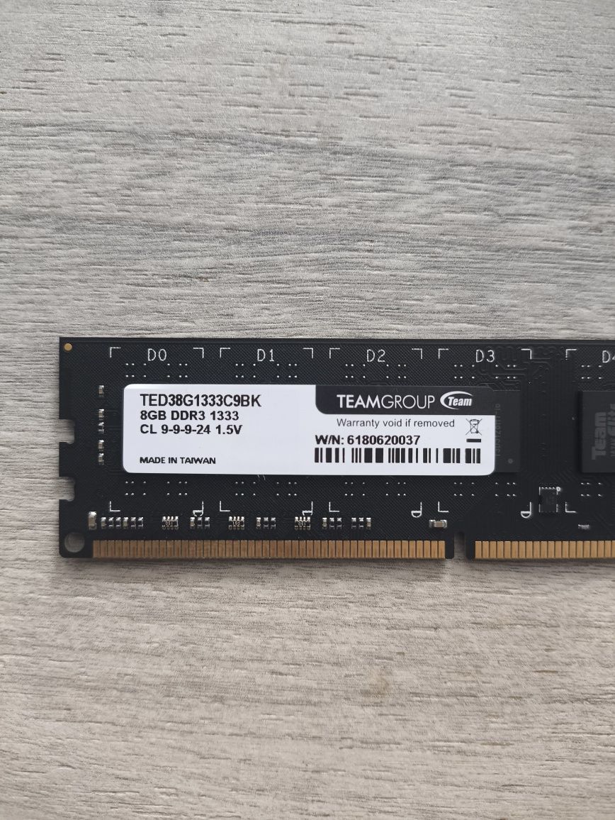 TeamGroup 8GB RAM DDR3 1333Mhz