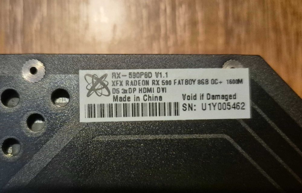 Placa video XFX AMD Radeon RX 590 FATBOY, 8GB GDDR5, 256-bit