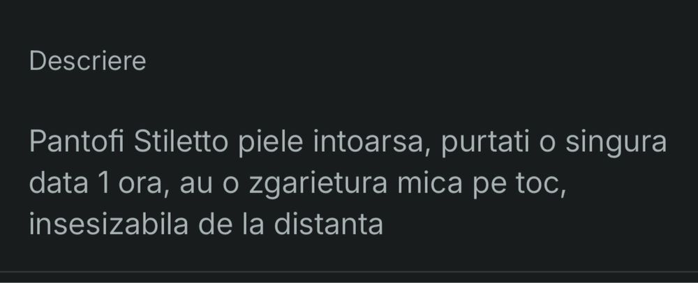 Pantofi Stiletto