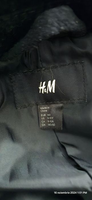 Haina de stofă elegantă  băieți 8-10 ani