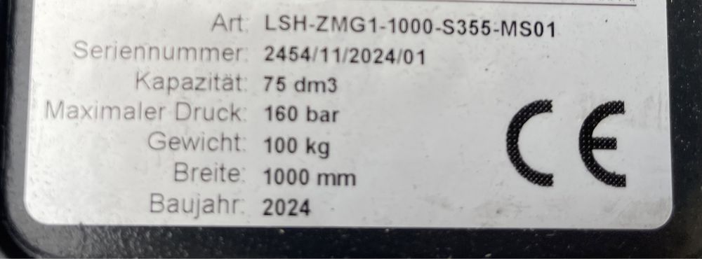 Cupa Taluz 1000mm 1-2t CW05/MS01/MS03