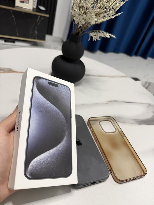 Iphone 15 Pro Max 256gb Albastru titanium full box 10/10