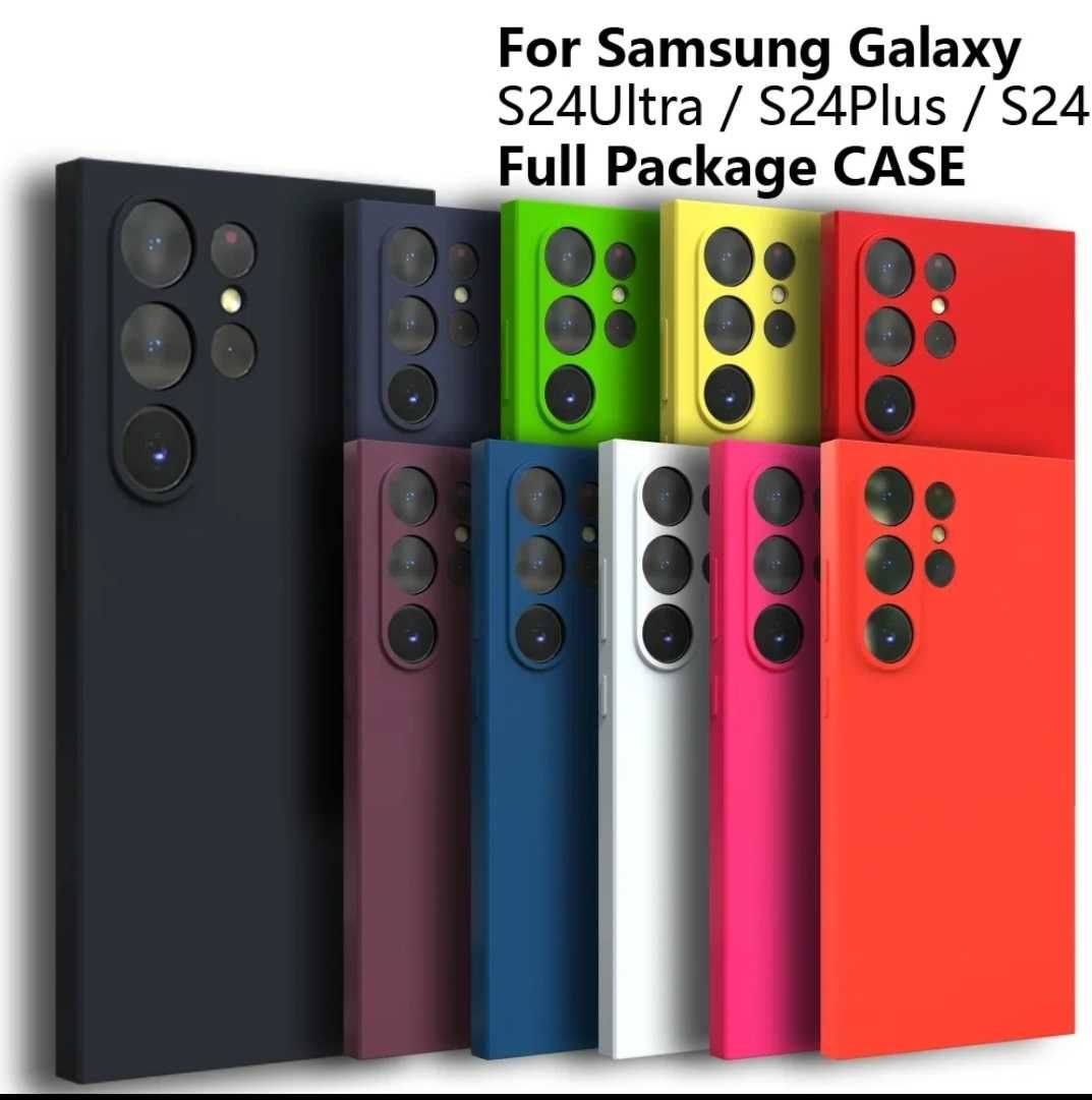 Husa silicon cu microfibra pentru Samsung S24 , S24 Plus , S24 Ultra