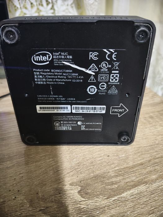 Calculator Intel NUC NUC7i3BNK , Intel Core i3-7100u 2.40GHz, 8GB DDR4