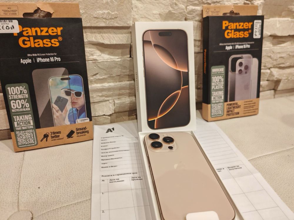 НОВ Iphone 16 Pro 256GB 5G Desert 24м. ГАРАНЦИЯ ПОДАРЪЦИ
