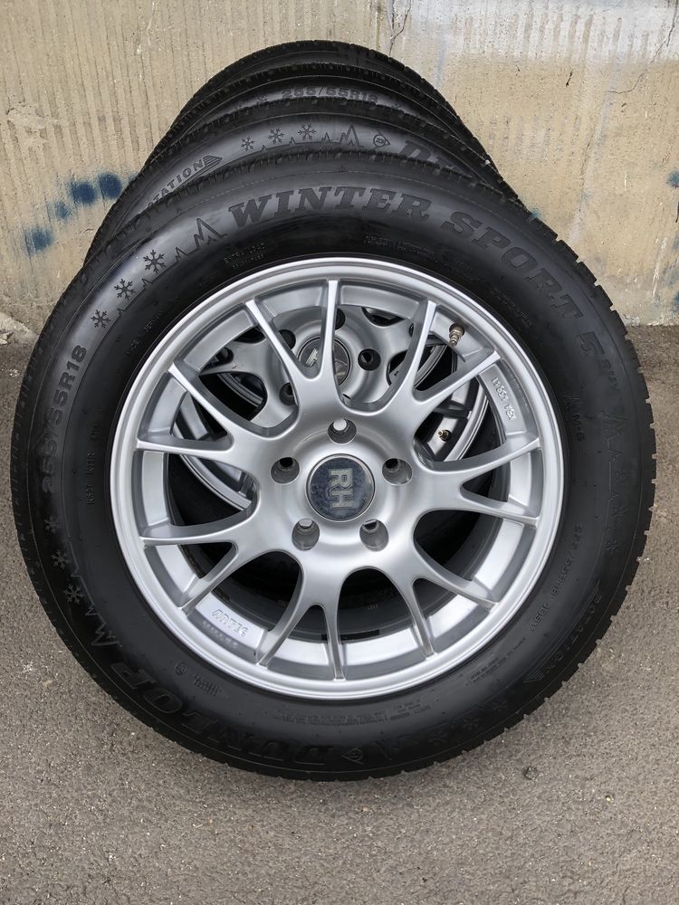 Jante aliaj 5x130mm, anvelope iarna 255/55 R18, VW Touareg, Audi Q7