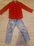 set blugi Zara cool și camasa H&M, pt băiat fashionis de 5-6 ani
