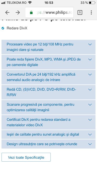 Dvd Philips , perfecta stare functionare