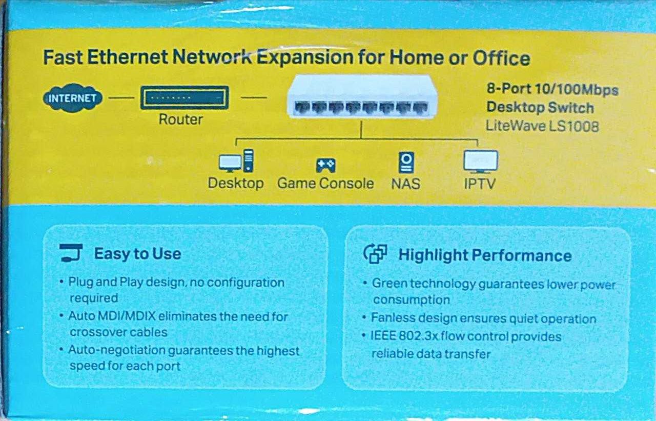 Tp-link LS1008 V1,0  8 порт HUB switch
