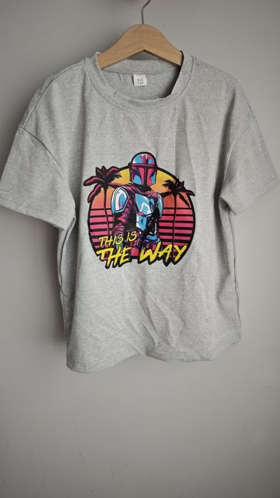 Детска тениска с мандалорианеца Mandalorian, размер 7-8 г